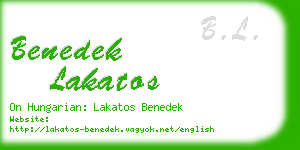 benedek lakatos business card